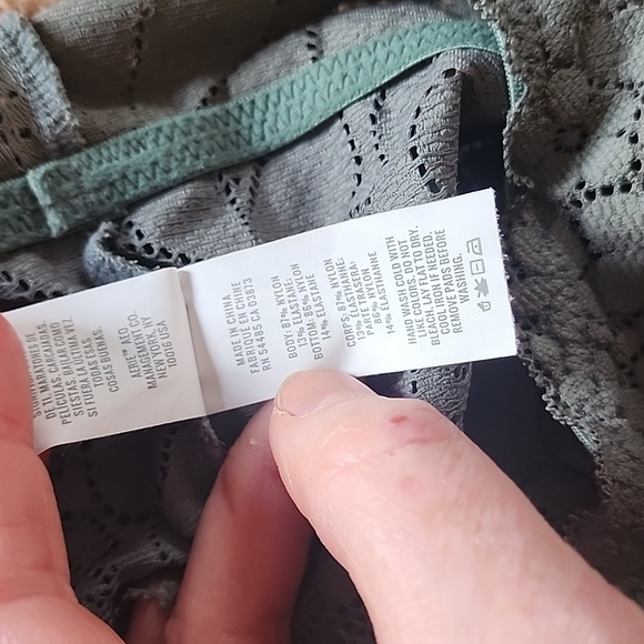 Aerie American Eagle Candy Padded Lace Bralette Large Royal Palm Strappy - Picture 8 of 13